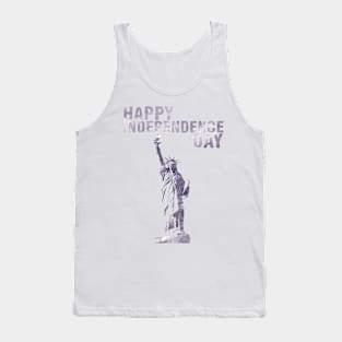 Statue of Liberty in Happy Independence Day Tank Top